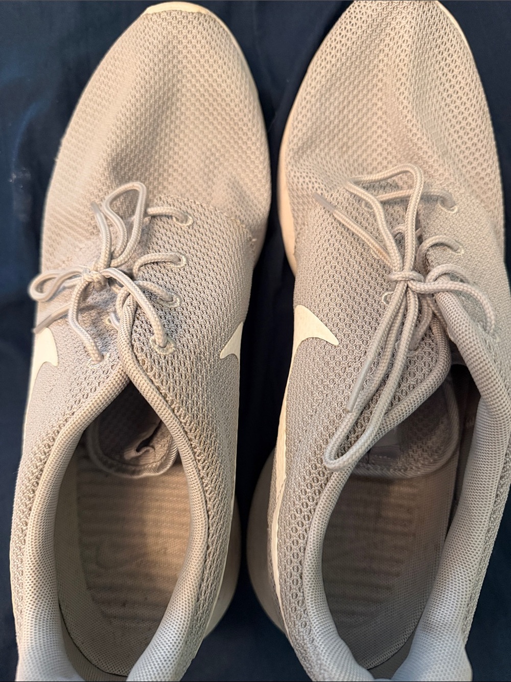 Nike Women's Knit Running Sneakers - Light Tan